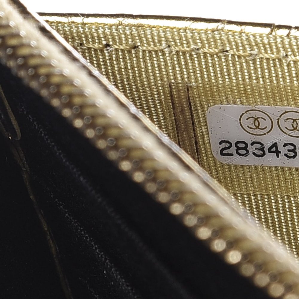 ❌SOLD❌CHANEL Crocodile Wallet On Chain Gold - Picture 8 of 9